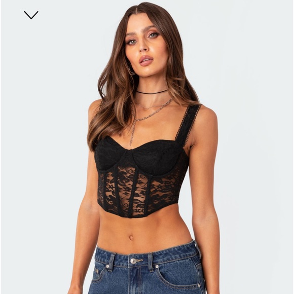 Edikted Davina Lace Corset top XS - Picture 4 of 7